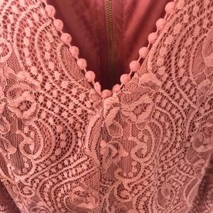 Pink lace dress